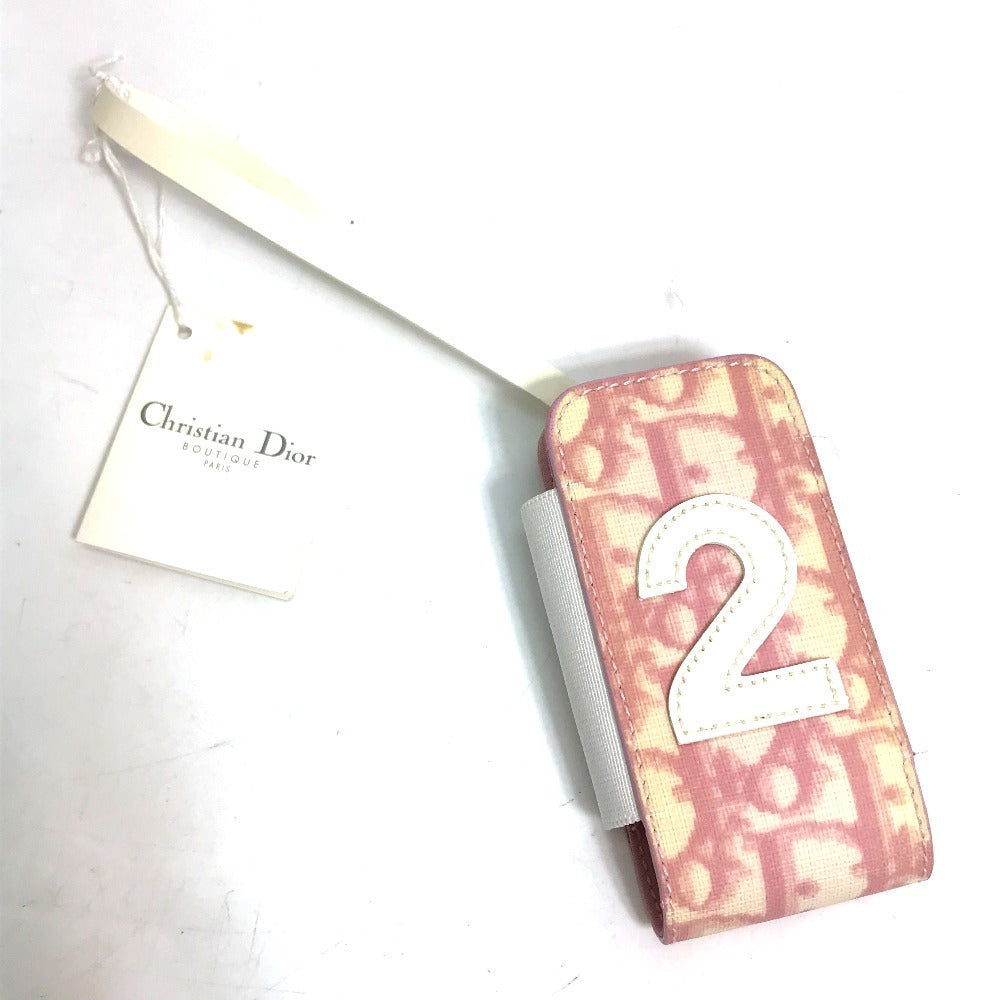 Christian Dior トロッター ナンバー2 携帯ケース PVC メンズ ピンク