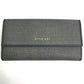 BVLGARI 33385 Wホック ロゴ 長財布 PVC/レザー レディース グレー