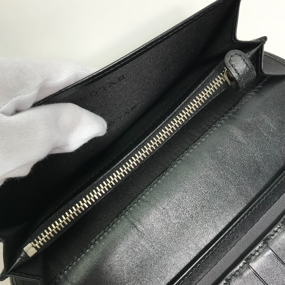 BVLGARI 33385 Wホック ロゴ 長財布 PVC/レザー レディース グレー