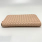 BOTTEGA VENETA Intrecciato Round Zip Long Wallet in Leather, Men's, Pink