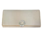 BVLGARI Bvlgari Logo Clip Bifold Leather Wallet for Women, Gray and Yellow