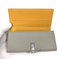 BVLGARI Bvlgari Logo Clip Bifold Leather Wallet for Women, Gray and Yellow