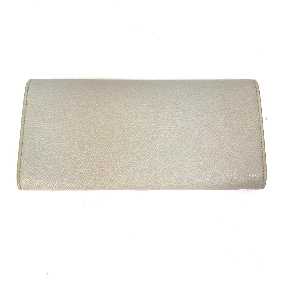 BVLGARI Bvlgari Logo Clip Bifold Leather Wallet for Women, Gray and Yellow