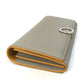 BVLGARI Bvlgari Logo Clip Bifold Leather Wallet for Women, Gray and Yellow