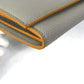 BVLGARI Bvlgari Logo Clip Bifold Leather Wallet for Women, Gray and Yellow