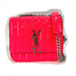 SAINT LAURENT PARIS 538439 YSL Vicky Small Chain Crossbody Shoulder Bag in Patent Leather, Pink