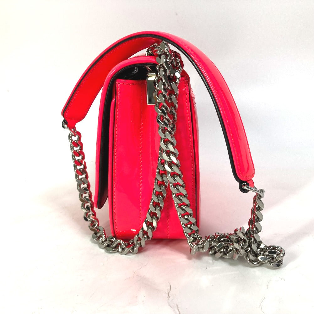 SAINT LAURENT PARIS 538439 YSL Vicky Small Chain Crossbody Shoulder Bag in Patent Leather, Pink