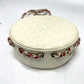 CHANEL AS0209 Coco Mark CC Round Small Chain Cruise Line Bag Pochette Shoulder Bag Lambskin Women's White/Red