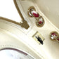 CHANEL AS0209 Coco Mark CC Round Small Chain Cruise Line Bag Pochette Shoulder Bag Lambskin Women's White/Red