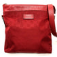 GUCCI 510342 GG Shoulder Bag in Nylon/Leather, Red, for Women
