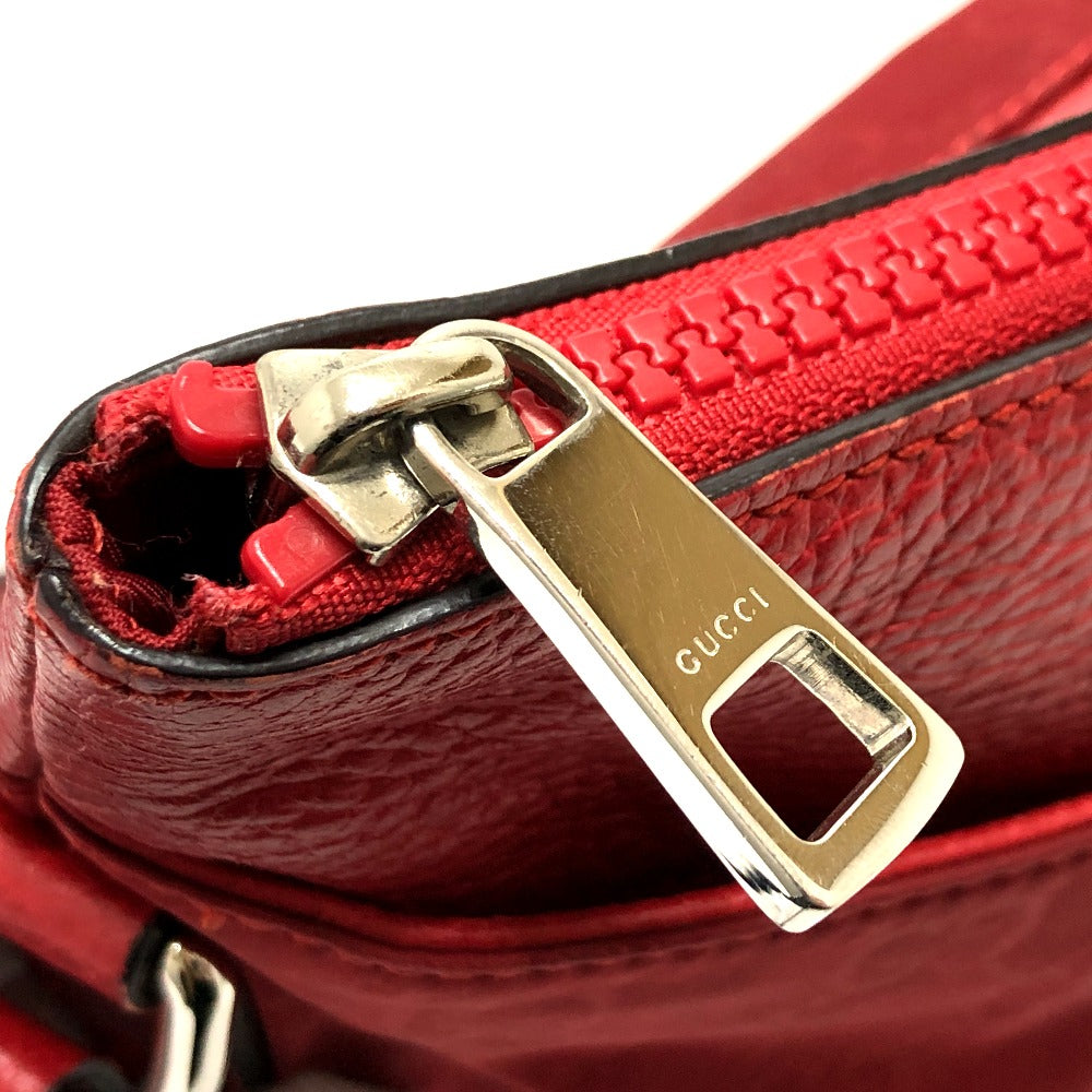 GUCCI 510342 GG Shoulder Bag in Nylon/Leather, Red, for Women
