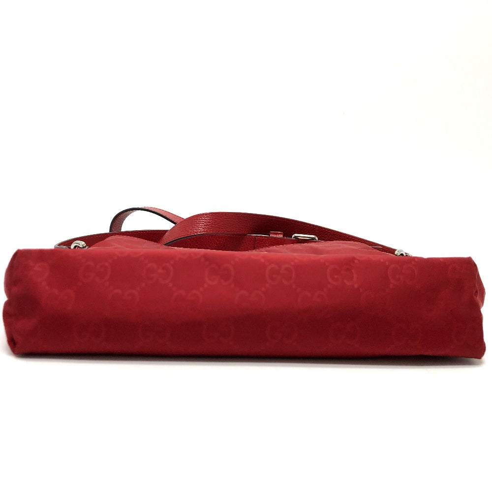 GUCCI 510342 GG Shoulder Bag in Nylon/Leather, Red, for Women