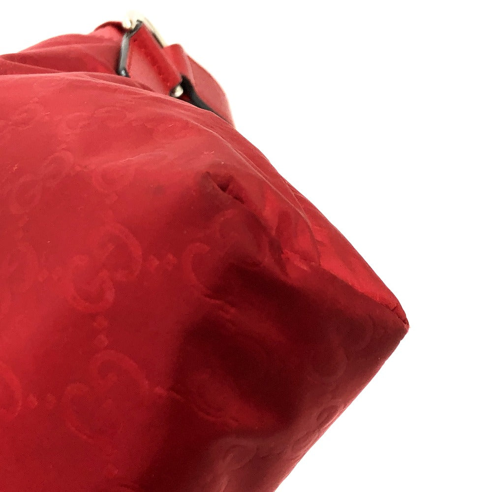 GUCCI 510342 GG Shoulder Bag in Nylon/Leather, Red, for Women