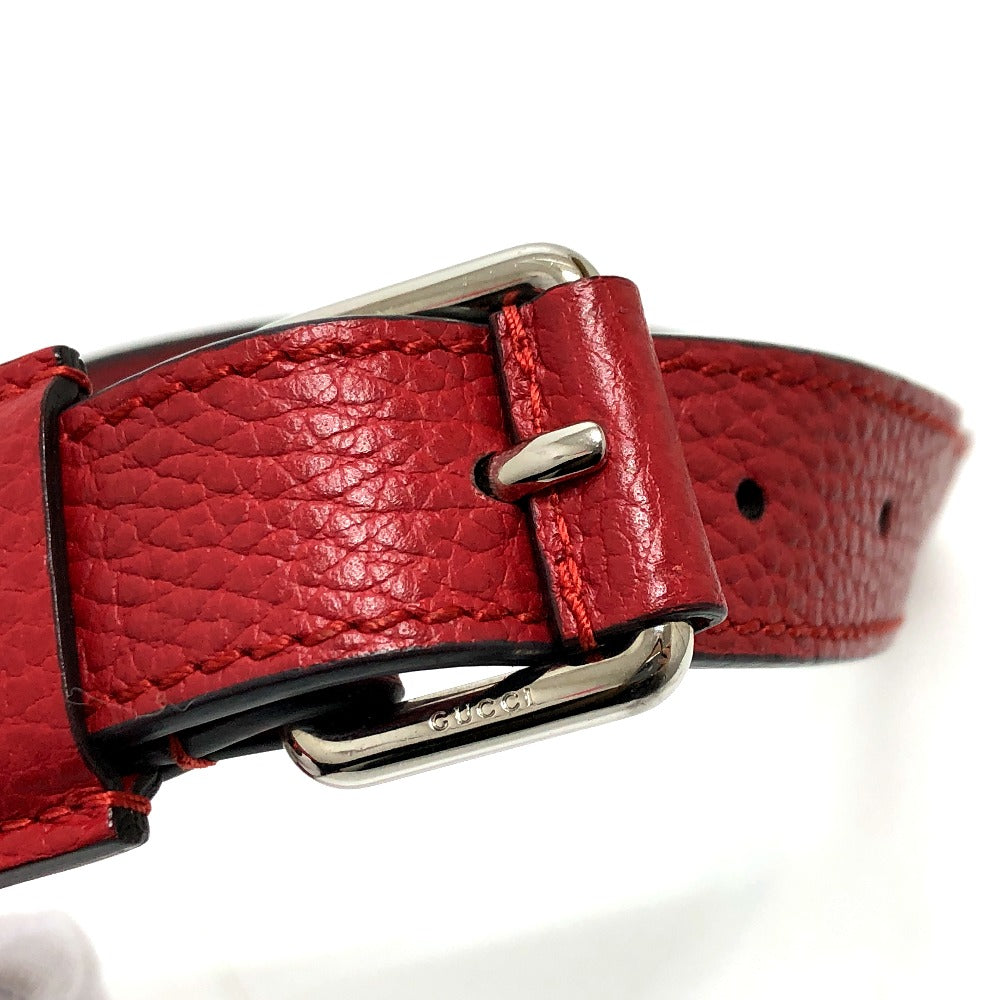 GUCCI 510342 GG Shoulder Bag in Nylon/Leather, Red, for Women