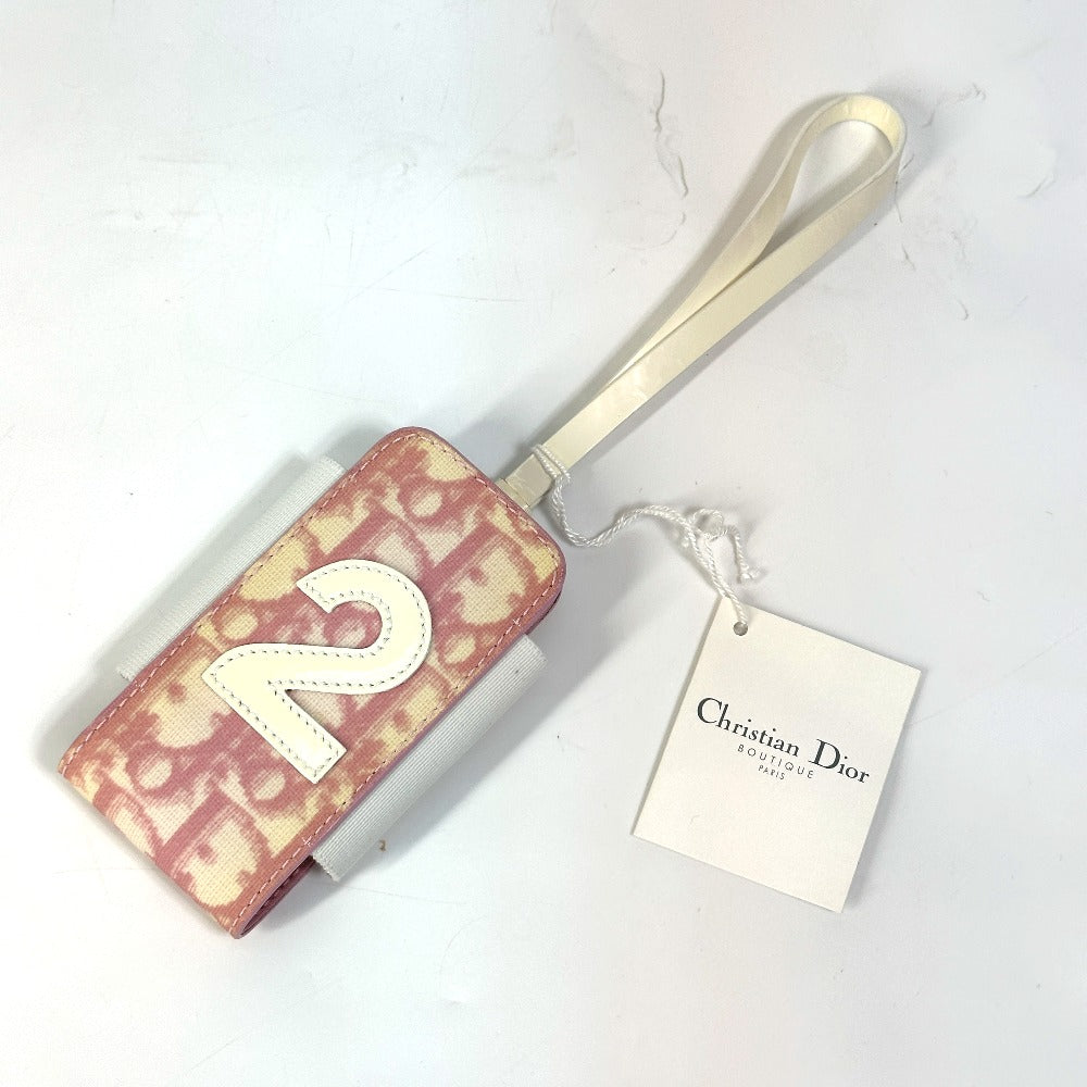 Christian Dior トロッター ナンバー2 携帯ケース PVC/レザー メンズ ピンク