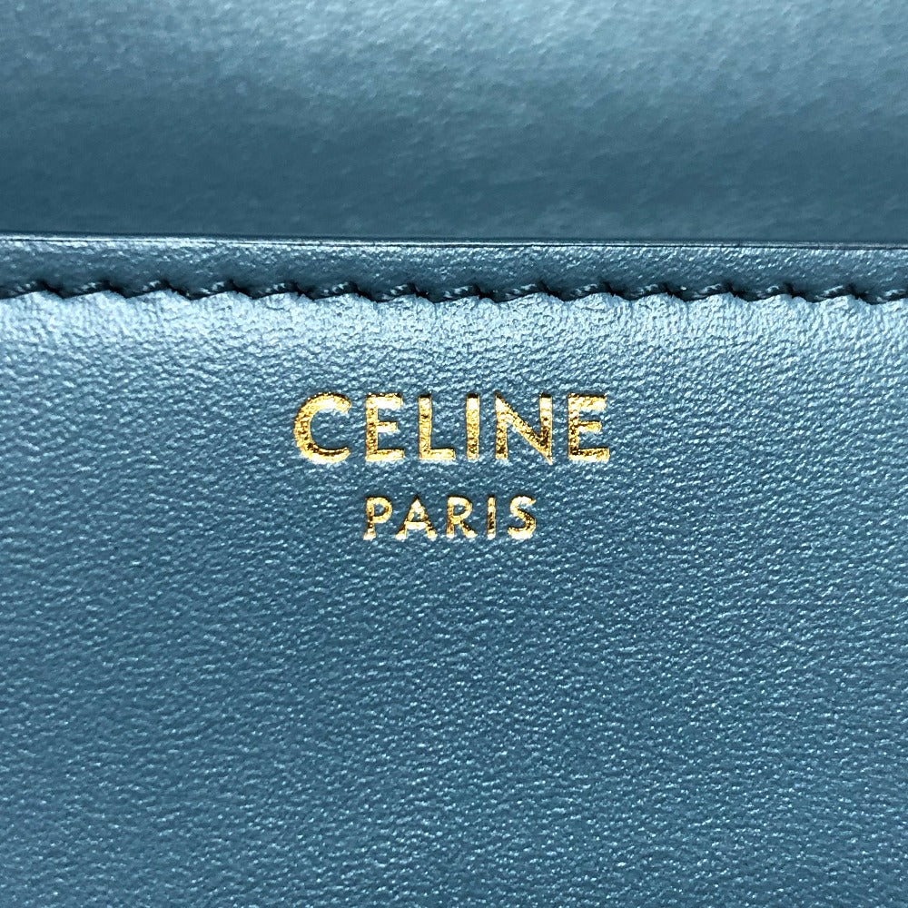 CELINE Triomphe Mini Besas Cuir Shoulder Bag in Leather, Blue