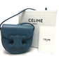 CELINE Triomphe Mini Besas Cuir Shoulder Bag in Leather, Blue