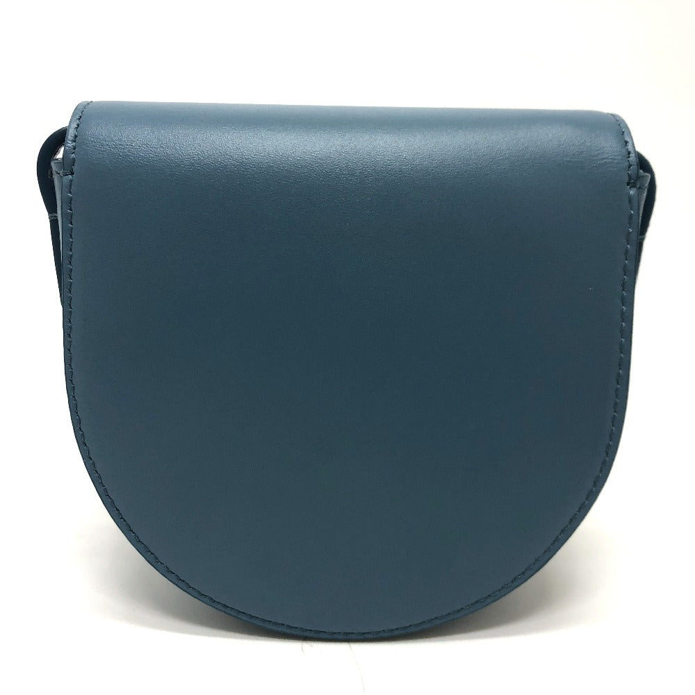 CELINE Triomphe Mini Besas Cuir Shoulder Bag in Leather, Blue