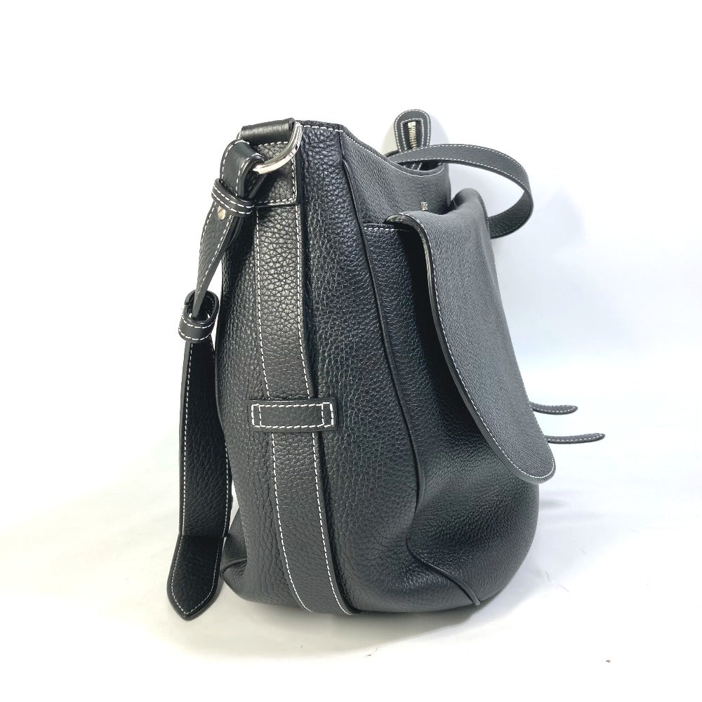 Dior 1ADHO023UL Oblique Saddle Soft Bag, Crossbody Bag, Leather, Women's, Black