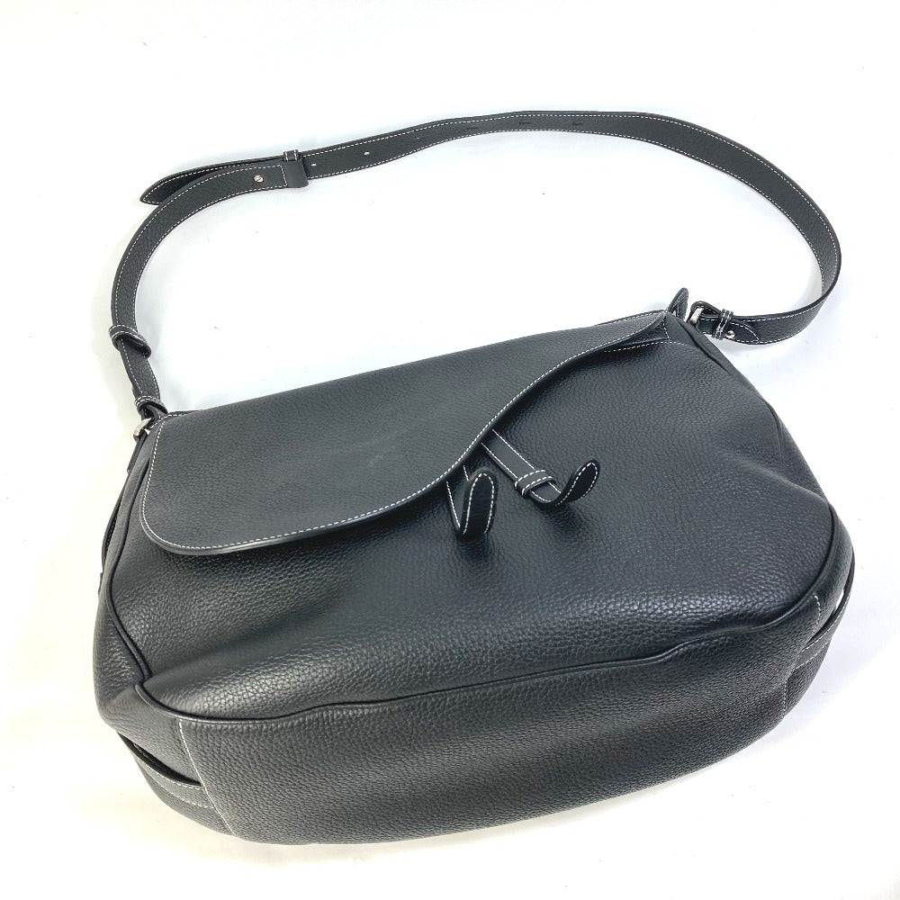 Dior 1ADHO023UL Oblique Saddle Soft Bag, Crossbody Bag, Leather, Women's, Black