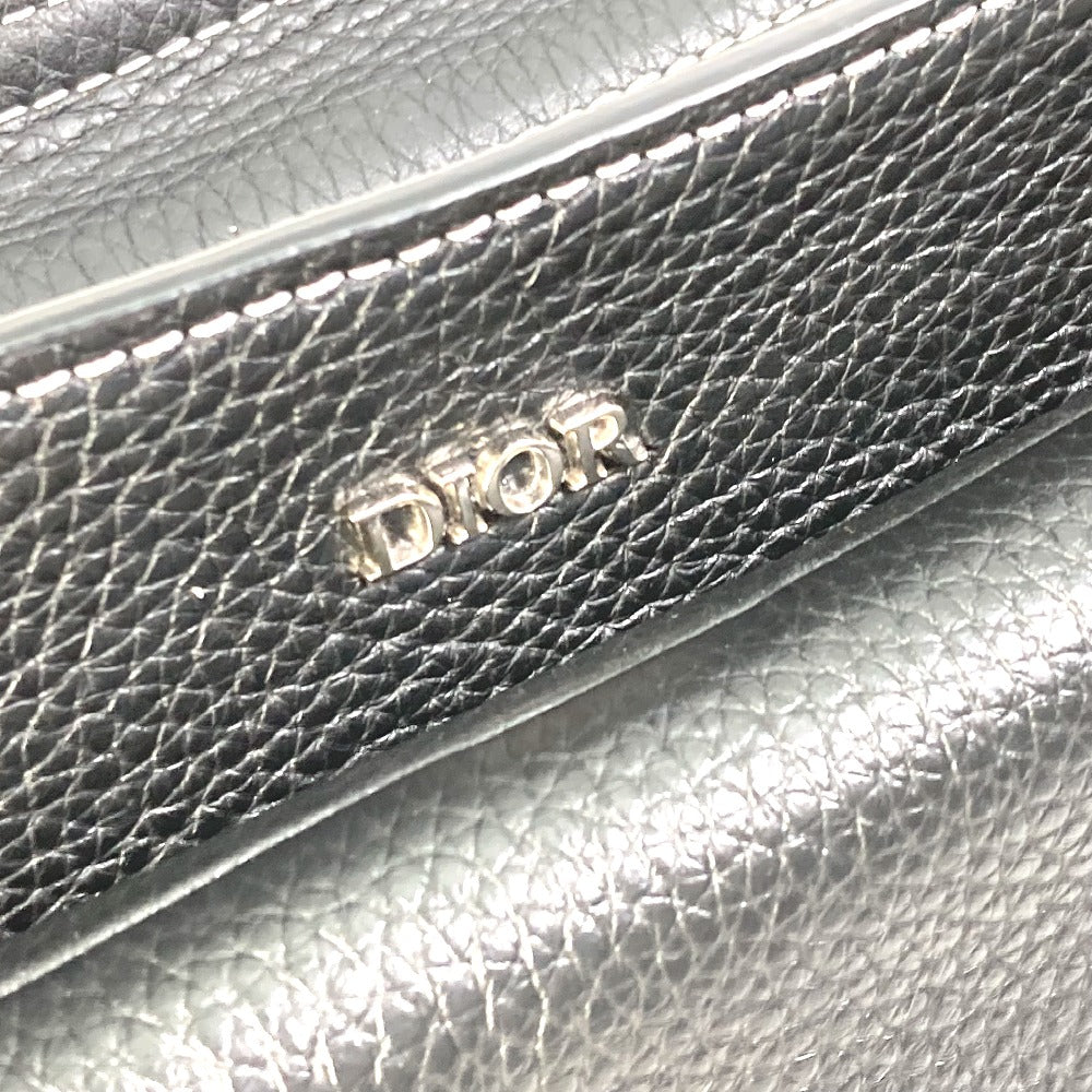 Dior 1ADHO023UL Oblique Saddle Soft Bag, Crossbody Bag, Leather, Women's, Black