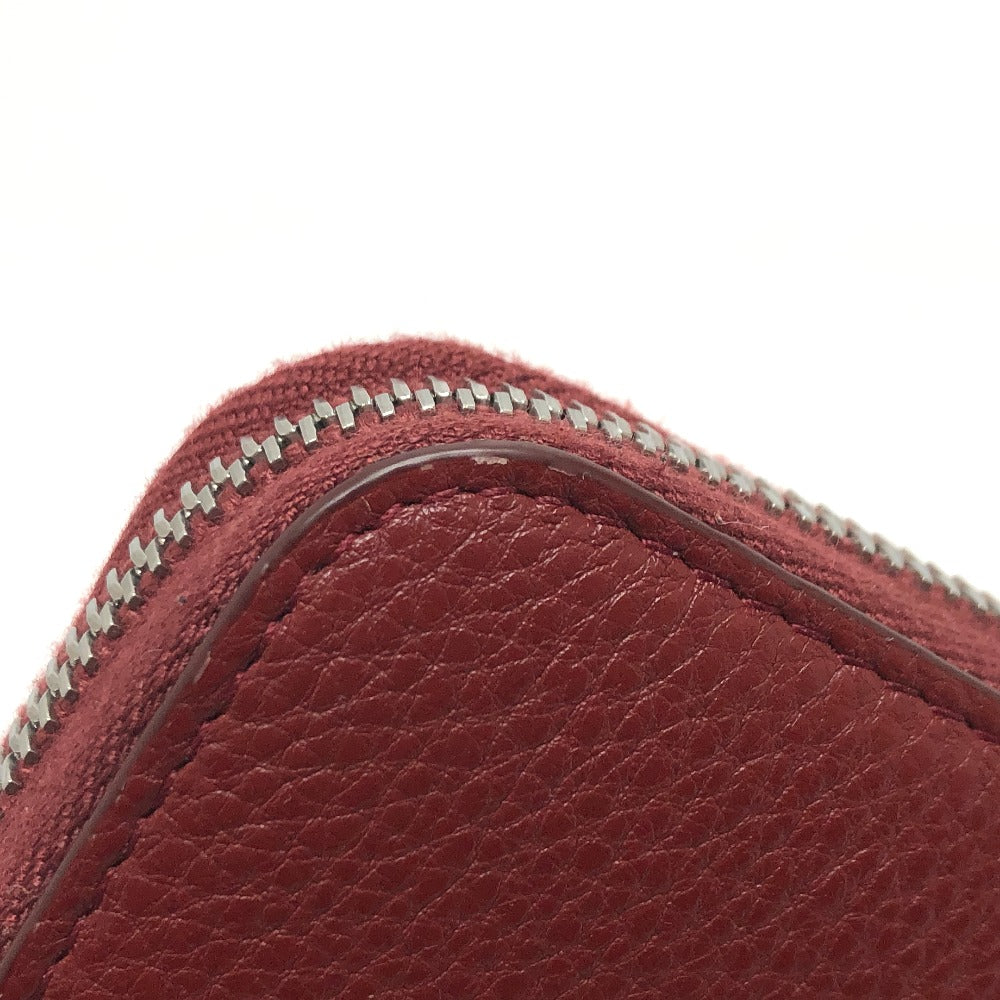 PRADA 2ML317 Logo Gradient Round Zip Wallet, Leather, Men's, Red