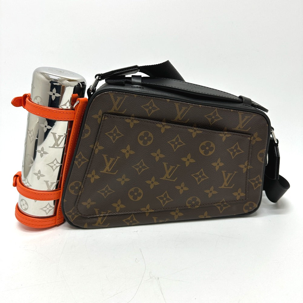 LOUIS VUITTON M46462 Monogram Macassar Biker Messenger Bag Shoulder Bag in Monogram Macassar Canvas, Men's, Brown