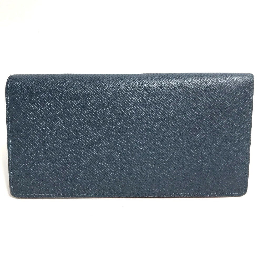 LOUIS VUITTON M30662 Taiga Portefeuille Brazza Long Wallet, Bifold, Taiga Leather, Men's, Ocean Blue