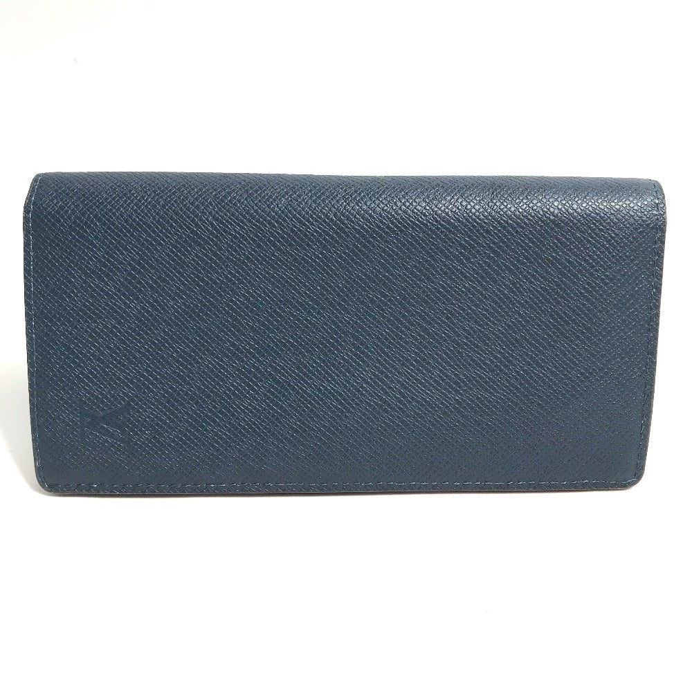 LOUIS VUITTON M30662 Taiga Portefeuille Brazza Long Wallet, Bifold, Taiga Leather, Men's, Ocean Blue