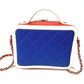 CHANEL A93342 Coco Mark CC Filigree Vanity Bag, Tricolor Caviar Leather Shoulder Bag, Red