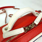 CHANEL A93342 Coco Mark CC Filigree Vanity Bag, Tricolor Caviar Leather Shoulder Bag, Red