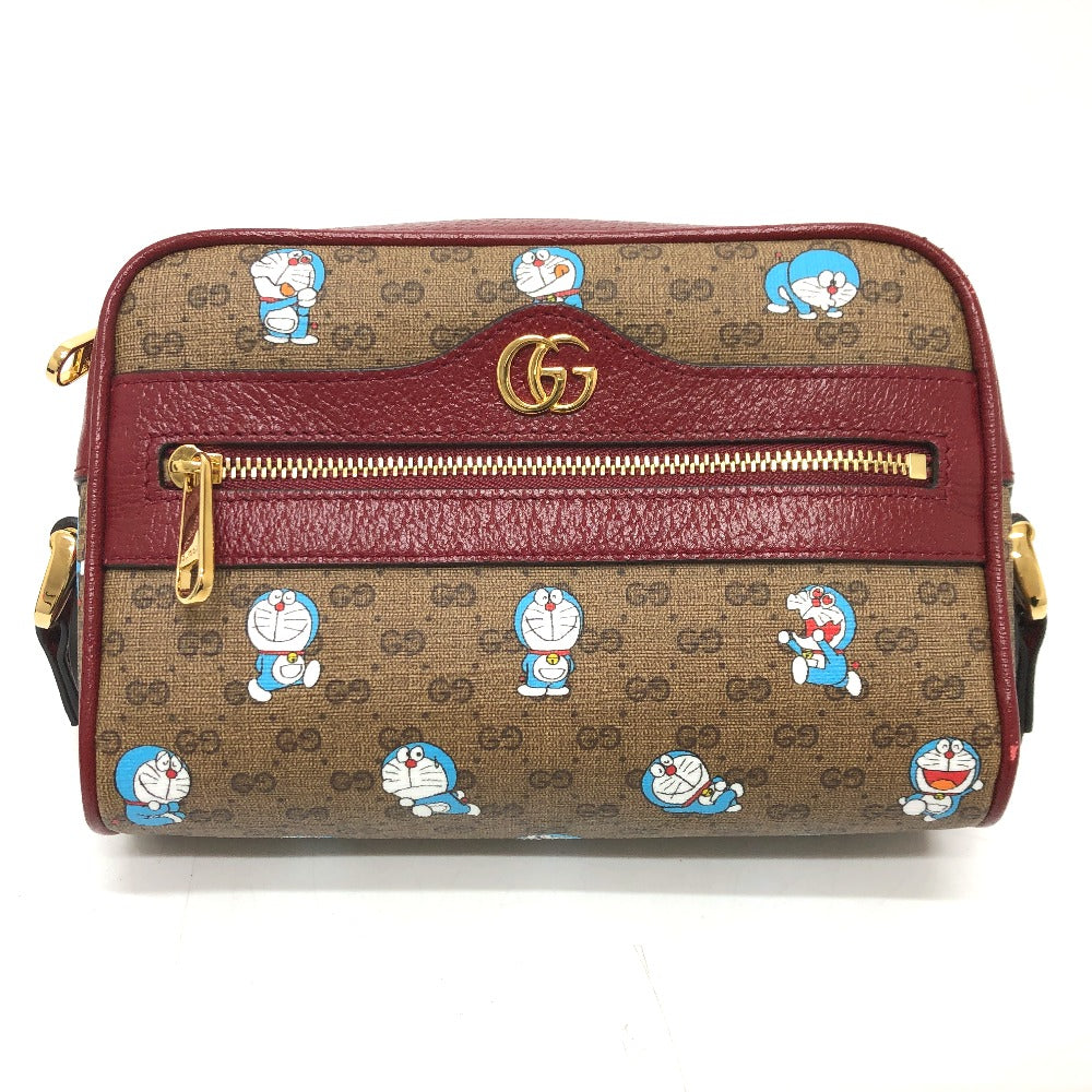GUCCI 647784 GGスプリーム ドラえもん x GUCCI カバン ショルダーバッグ GGスプリームキャンバス レディース ブラウン