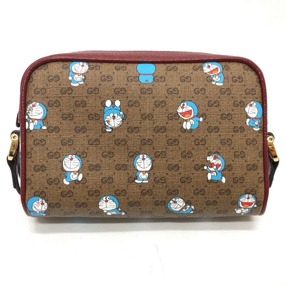 GUCCI 647784 GGスプリーム ドラえもん x GUCCI カバン ショルダーバッグ GGスプリームキャンバス レディース ブラウン