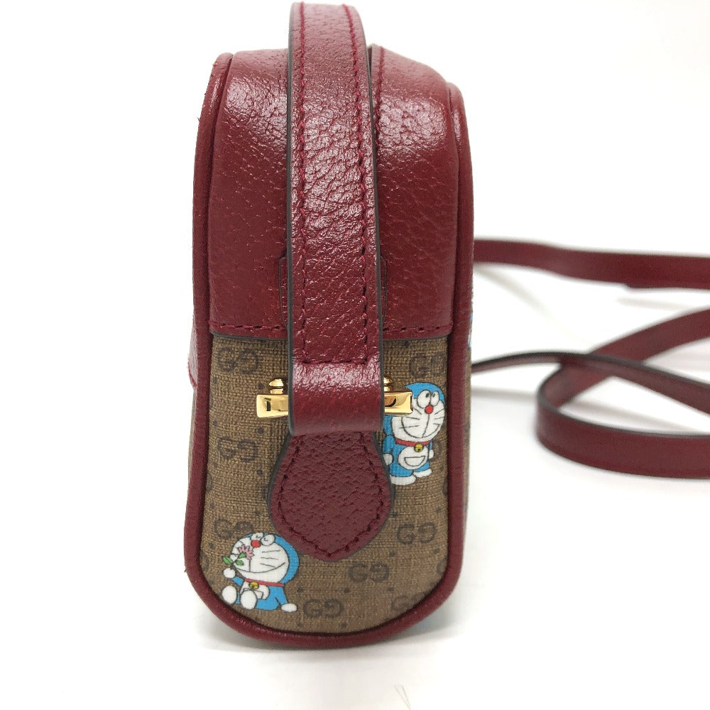 GUCCI 647784 GGスプリーム ドラえもん x GUCCI カバン ショルダーバッグ GGスプリームキャンバス レディース ブラウン