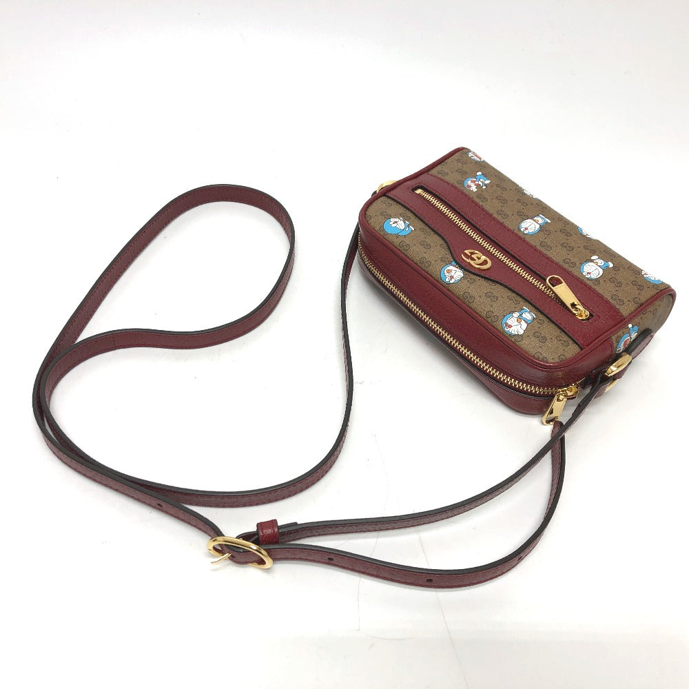 GUCCI 647784 GGスプリーム ドラえもん x GUCCI カバン ショルダーバッグ GGスプリームキャンバス レディース ブラウン