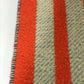 HERMES "Brides de Gala" Plaid Blanket, Fringe, Wool/Cashmere, Unisex, Orange