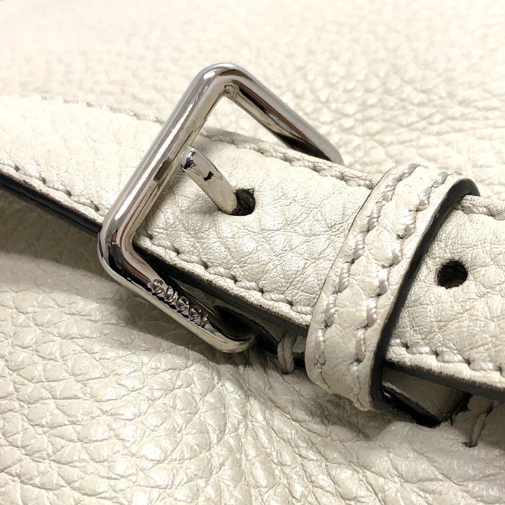 GUCCI 370833 バンブー バックパック カバン リュックサック レザー レディース ホワイト系