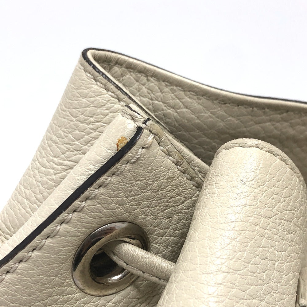 GUCCI 370833 バンブー バックパック カバン リュックサック レザー レディース ホワイト系