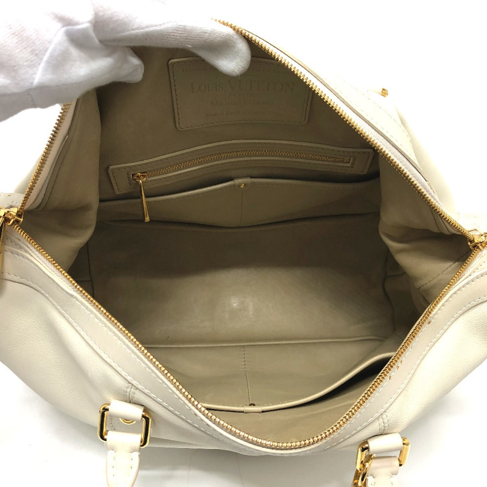 LOUIS VUITTON SPO Sac Louis Sac Louis Special Order Bag Tote Bag Boston Bag Leather Women's White