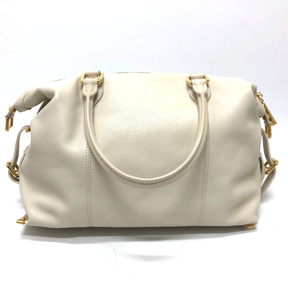 LOUIS VUITTON SPO Sac Louis Sac Louis Special Order Bag Tote Bag Boston Bag Leather Women's White