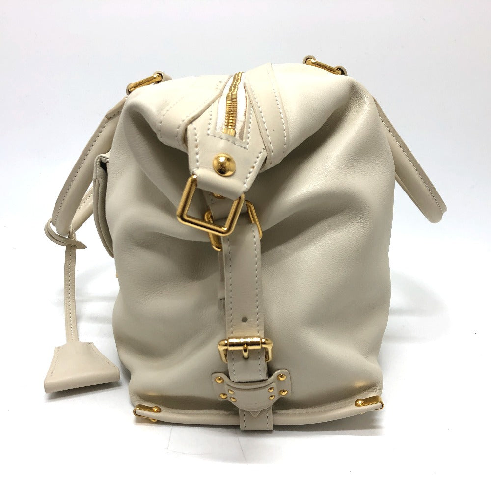 LOUIS VUITTON SPO Sac Louis Sac Louis Special Order Bag Tote Bag Boston Bag Leather Women's White