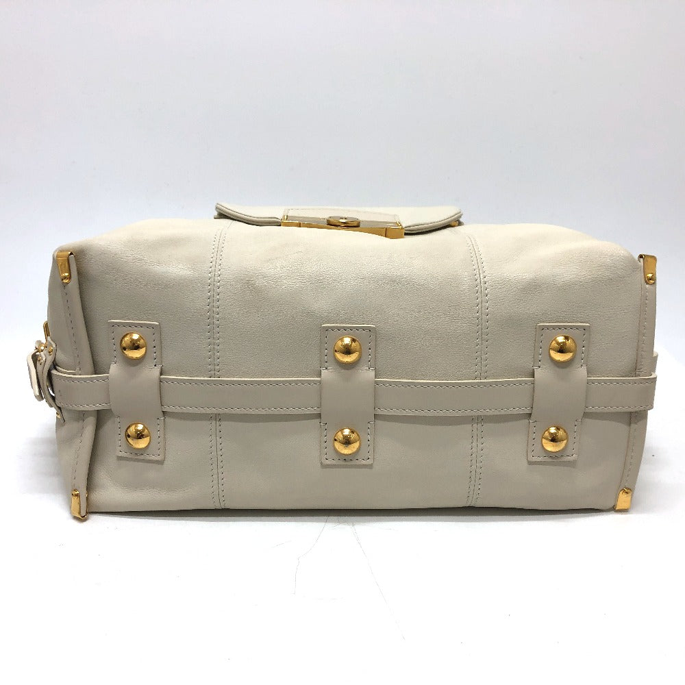 LOUIS VUITTON SPO Sac Louis Sac Louis Special Order Bag Tote Bag Boston Bag Leather Women's White