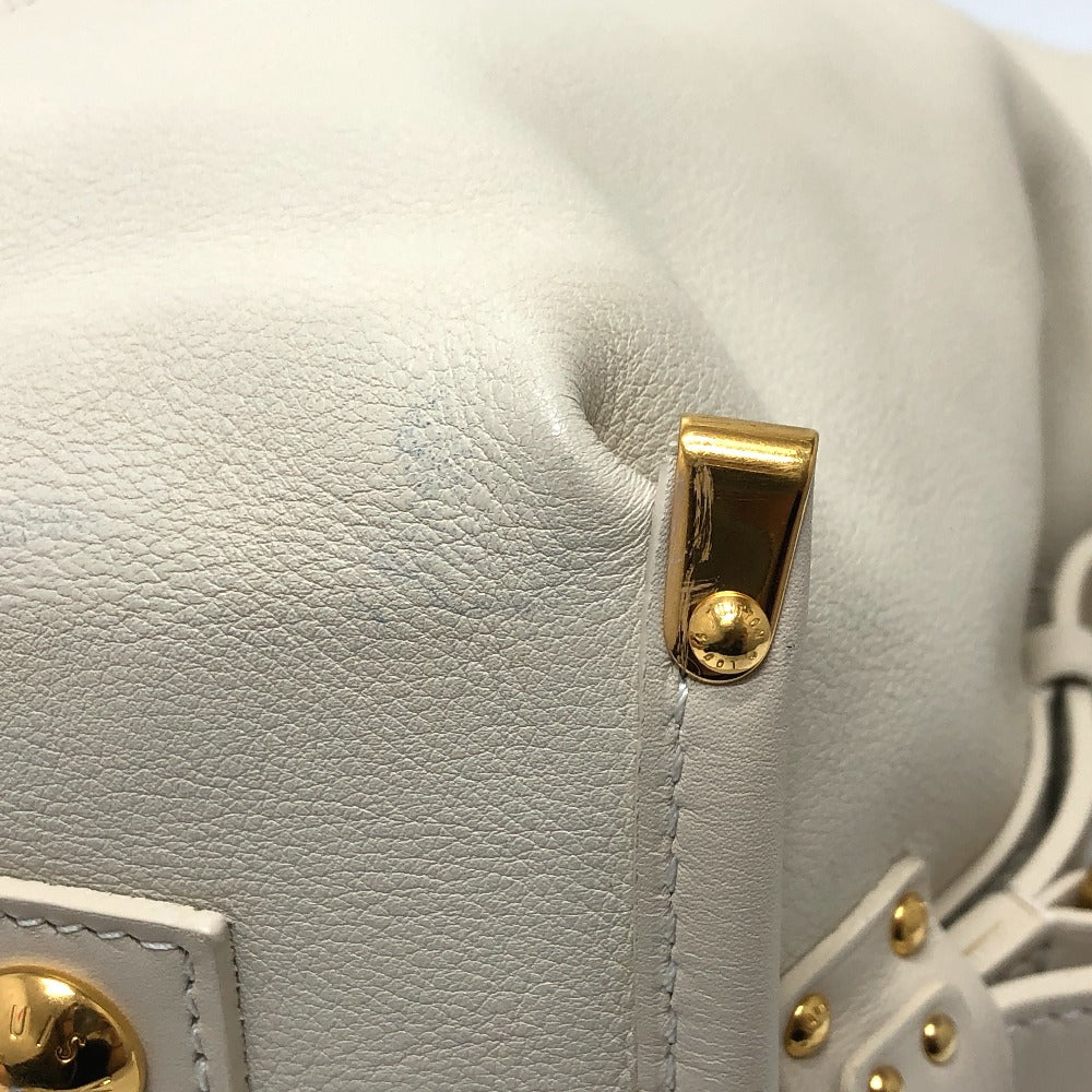 LOUIS VUITTON SPO Sac Louis Sac Louis Special Order Bag Tote Bag Boston Bag Leather Women's White