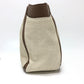 Salvatore Ferragamo Gancini Shoulder Bag/Tote Bag in Beige Canvas/Leather for Men
