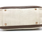 Salvatore Ferragamo Gancini Shoulder Bag/Tote Bag in Beige Canvas/Leather for Men