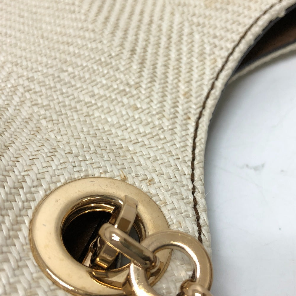 Salvatore Ferragamo Gancini Shoulder Bag/Tote Bag in Beige Canvas/Leather for Men