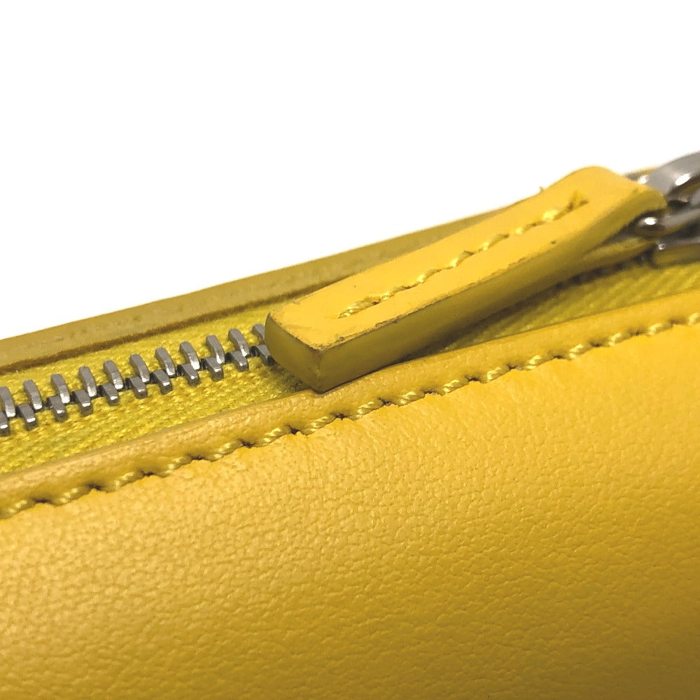 FENDI 7AR706 Taco Motif Coin Case, Wallet, Purse, Pouch, Keychain, Bag Charm, Leather, Women's, Yellow