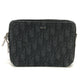 Dior 2ESBC119VPD Oblique Logo Messenger Pouch Bag, Crossbody Pochette Shoulder Bag, Canvas, Men's, Navy