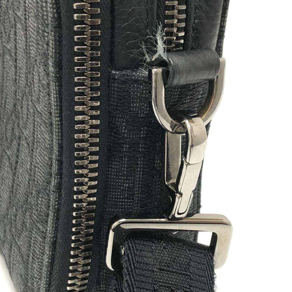 Dior 2ESBC119VPD Oblique Logo Messenger Pouch Bag, Crossbody Pochette Shoulder Bag, Canvas, Men's, Navy