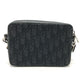 Dior 2ESBC119VPD Oblique Logo Messenger Pouch Bag, Crossbody Pochette Shoulder Bag, Canvas, Men's, Navy